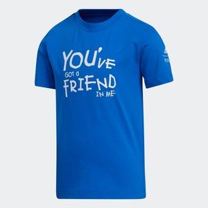Adidas x Pixar Toy Story, You Got a Friend in Me T-Shirt, Blue, Youth 15/16.